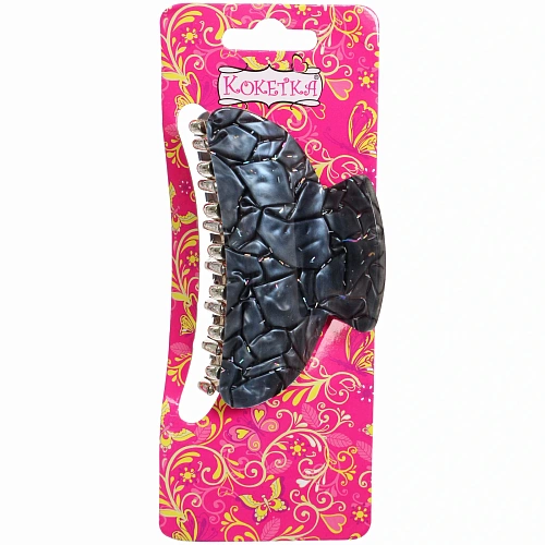 Заколка-краб для волос  ЭЙФОРИЯ, мира, микс 6 цветов, 8см (блистер Кокетка)_9