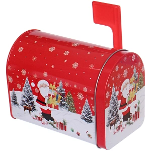 Банка жестяная "Настроение праздника" 13*7,5*9,5см