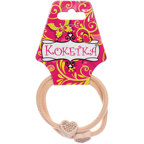 Резинки для волос 2шт ФАНТЕЭГРО, кубик, цвет черный, молочный и коричневый, d-55см (Кокетка)_3