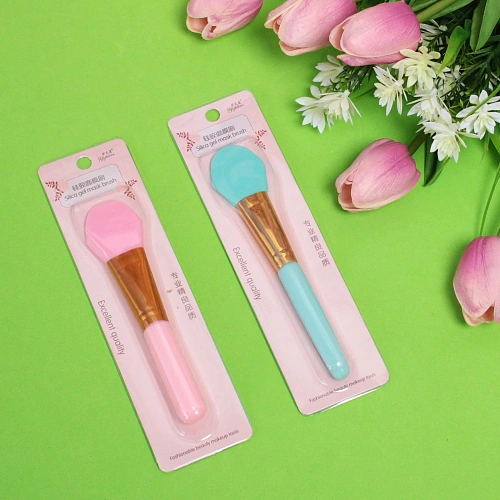 Кисть силиконовая для нанесения маски Beauty, лопатка, микс 2 цвета, 14 3см_4