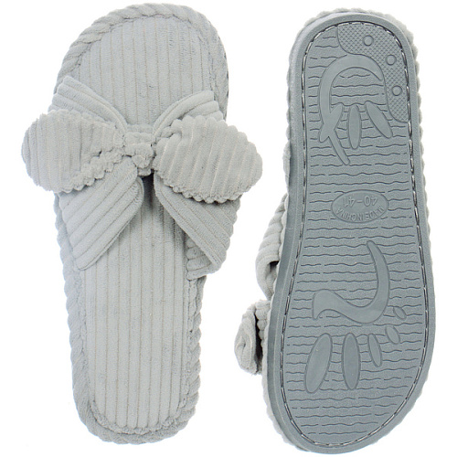 Тапочки женские домашние COZY, цвет серо-голубой, р-р 40-41_7