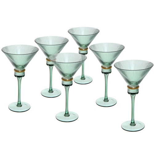 Бокал для мартини 220 мл "VIVALDI" в наборе 6шт, зеленый