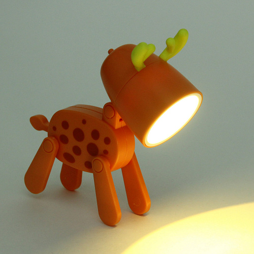 Настольная лампа Sweet - Жирафик LED 5,55,59,6 см, батарейки AG3 02W, Оранжевый_3