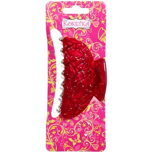 Заколка-краб для волос  ЭЙФОРИЯ, мира, микс 6 цветов, 8см (блистер Кокетка)_8