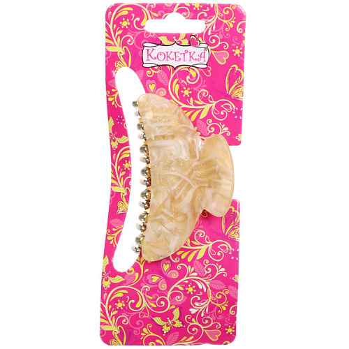 Заколка-краб для волос  ЭЙФОРИЯ, лана, микс 6 цветов, 7см (блистер Кокетка)_9