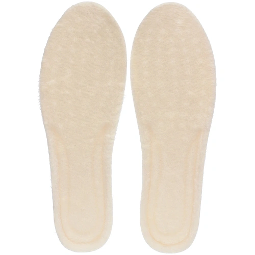 Стельки зимние обрезные с амортизацией стопы из ЭВА с иск. мехом"TEPLO", цвет бежевый, р 40-46