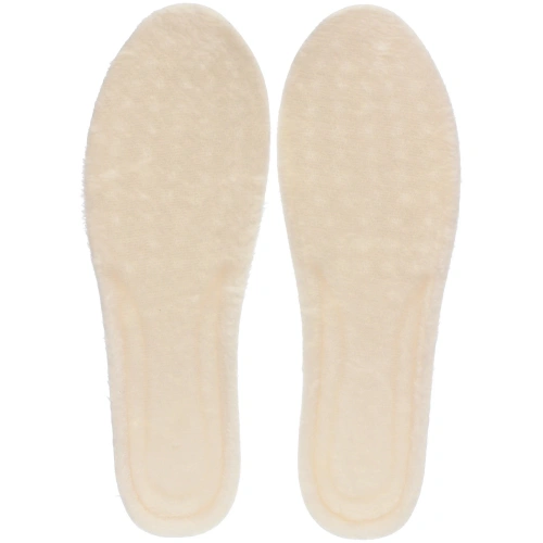 Стельки зимние обрезные с амортизацией стопы из ЭВА с иск. мехом"TEPLO", цвет бежевый, р 40-46