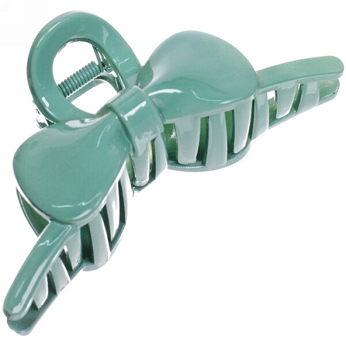 Заколка-краб для волос  на блистере Magic Gloss, бантик, микс 6 цветов, 11см (Кокетка)_16