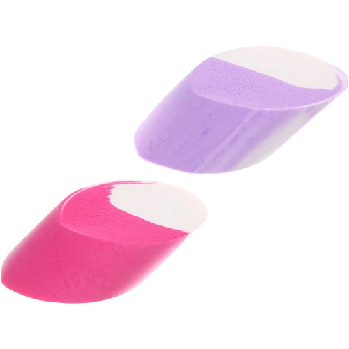 Спонжи для макияжа 2шт ЭФФЕКТО, микс два цвета розовый и фиолетовый, 42см_4