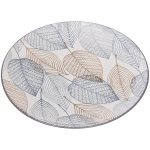 Тарелка керамическая "Эдельвейс" 20*2см, кофейно-синяя