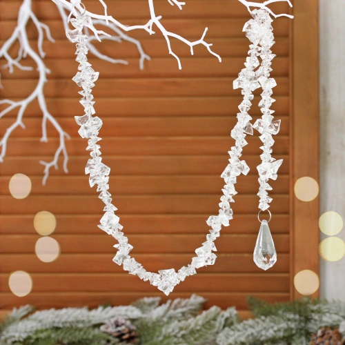 Украшение новогоднее "Волшебные кристаллы" 80 см, Прозрачный