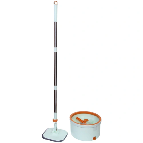 Набор для уборки СелфиИдеальная уборка(ведро с отжимом, швабра, две насадки) в цветной коробке_5